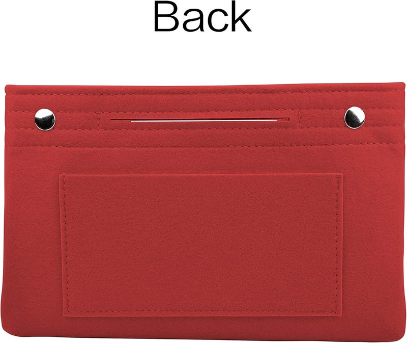 Vercord Felt Purse Tote Organizer Insert Divider Inside Handbag for Women Medium Burgundy - Image 4